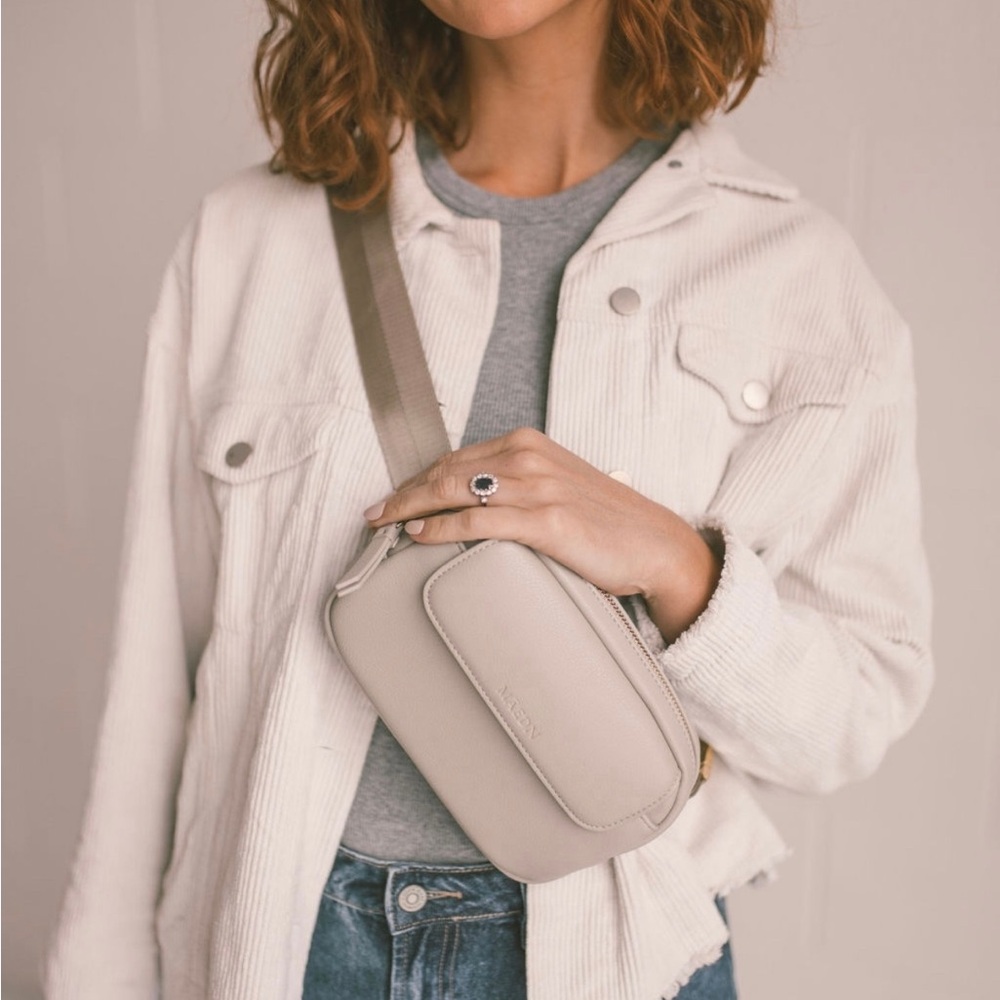 MAEDN Anywhere Belt Bag in color Dove